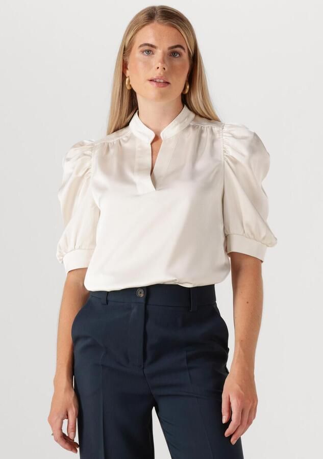 NEO NOIR Dames Blouses Roella Heavy Sateen Blouse Gebroken Wit - Foto 4