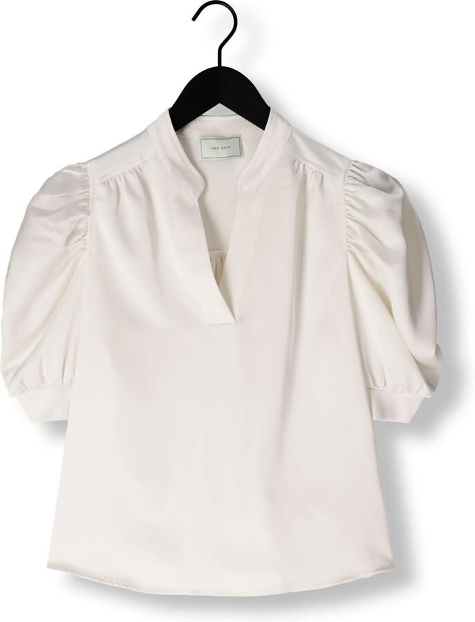 NEO NOIR Dames Blouses Roella Heavy Sateen Blouse Gebroken Wit