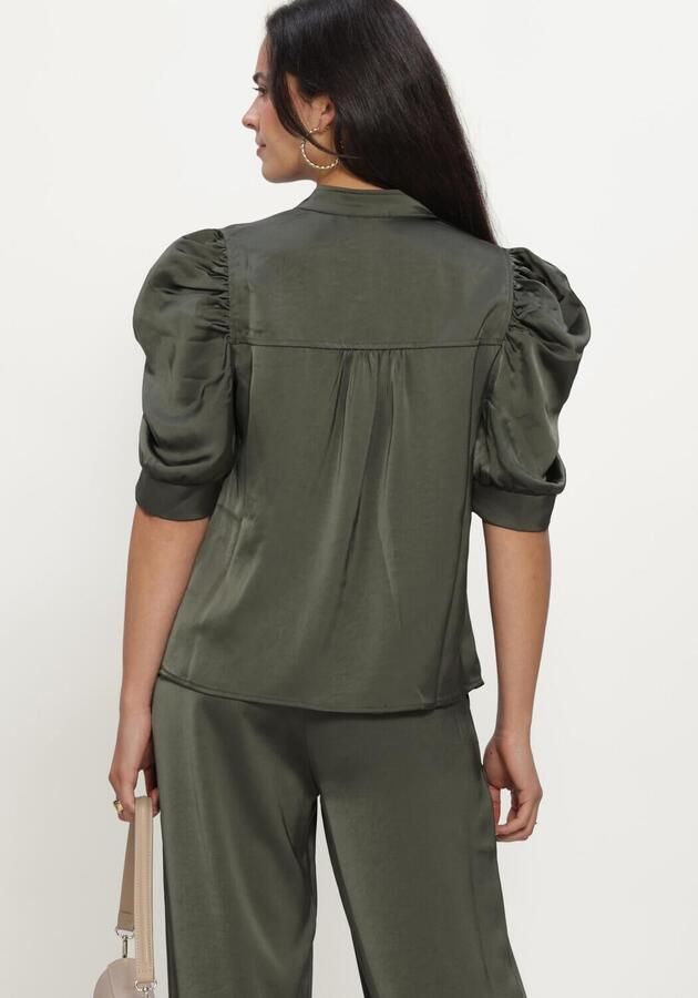 NEO NOIR Regular fit blouse van satijn met pofmouwen model 'Roella' - Foto 4