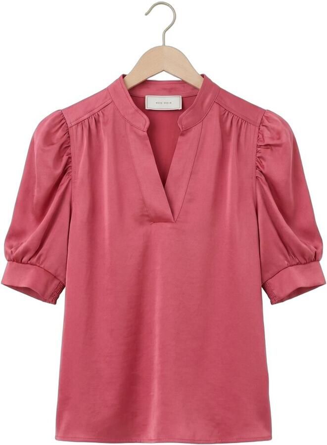 NEO NOIR Dames Blouses Roella Heavy Sateen Blouse Roze - Foto 2