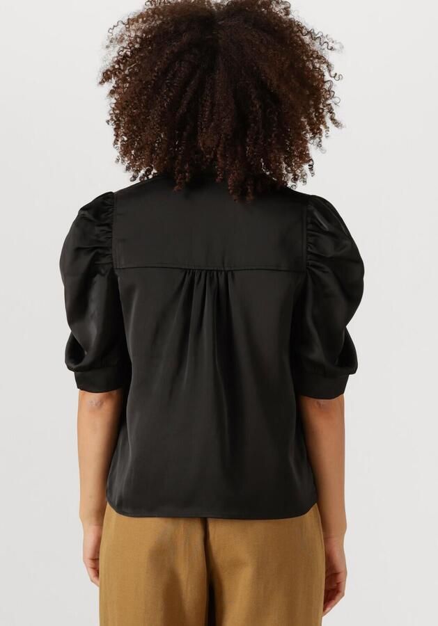 NEO NOIR Dames Blouses Roella Heavy Sateen Blouse Zwart - Foto 3