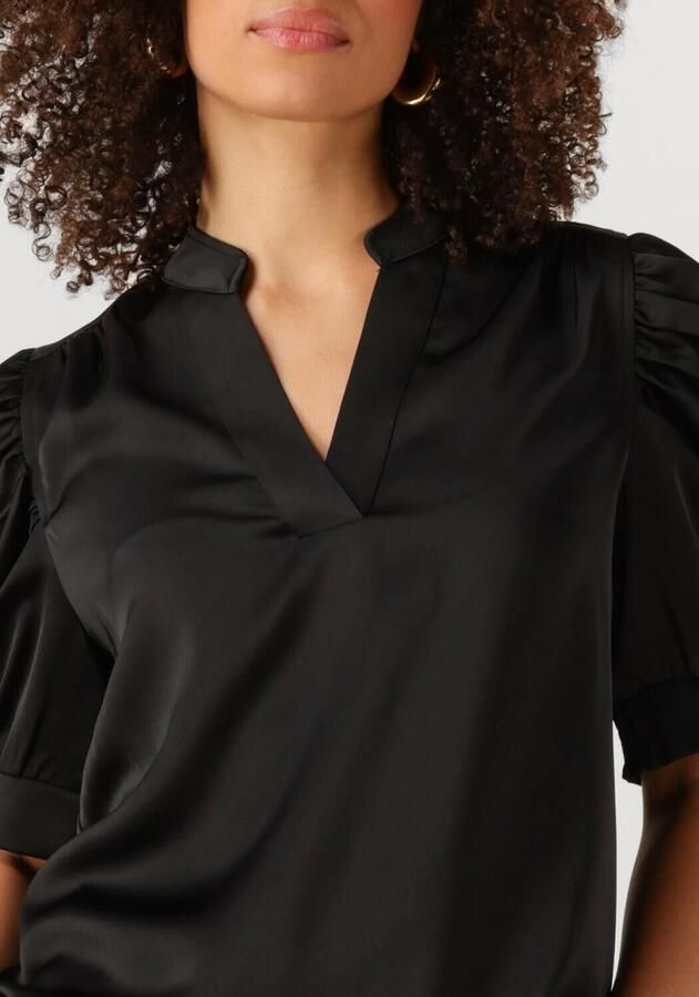 NEO NOIR Dames Blouses Roella Heavy Sateen Blouse Zwart - Foto 2