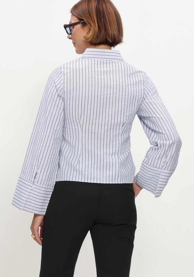 NEO NOIR Dames Blouses Rosa Striped Crepe Shirt Lichtblauw - Foto 3
