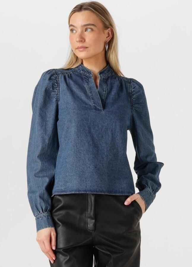 NEO NOIR Dames Blouses Rosslyn Denim Blouse Blauw - Foto 4
