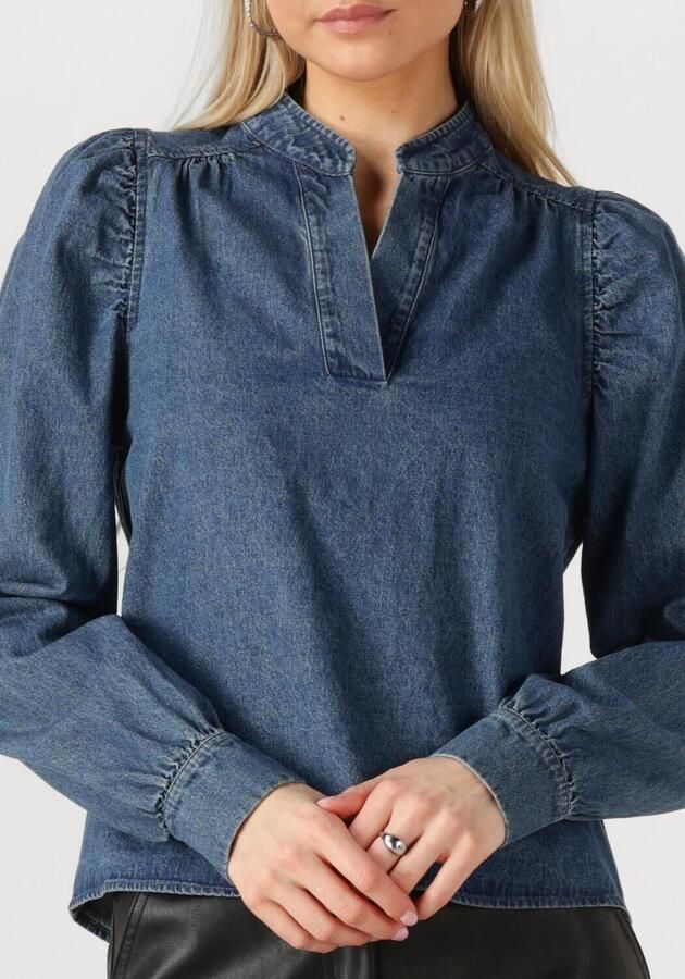 NEO NOIR Dames Blouses Rosslyn Denim Blouse Blauw - Foto 2
