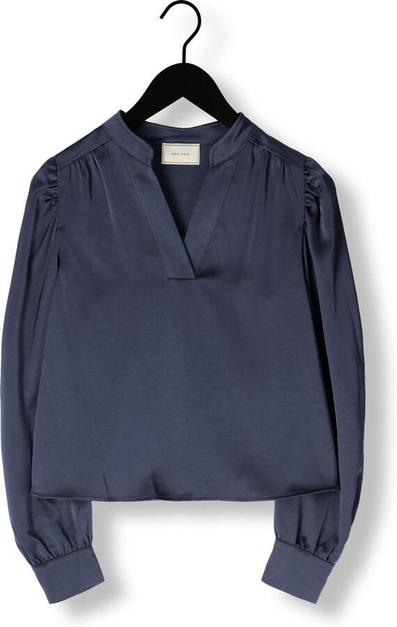 NEO NOIR Dames Blouses Rosslyn Heavy Sateen Blouse Donkerblauw - Foto 3