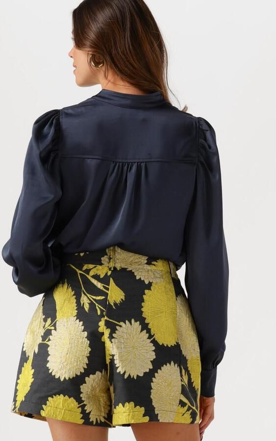 NEO NOIR Dames Blouses Rosslyn Heavy Sateen Blouse Donkerblauw - Foto 4
