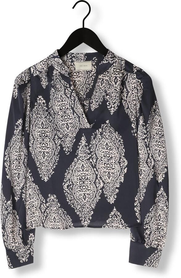 NEO NOIR Dames Blouses Rosslyn Paisley Drop Blouse Donkerblauw - Foto 3