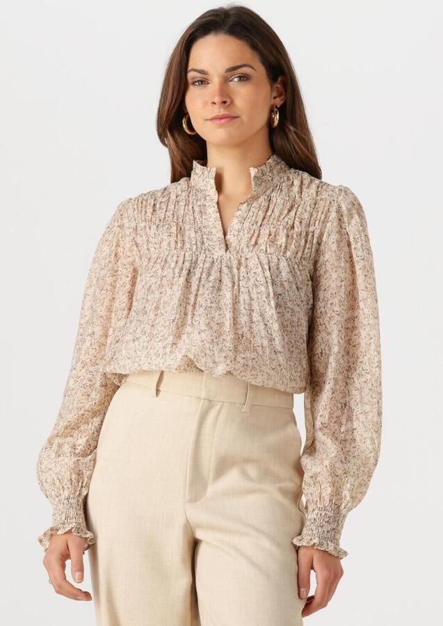 NEO NOIR Dames Blouses Selfina Graphic Flower Blouse Ecru - Foto 4