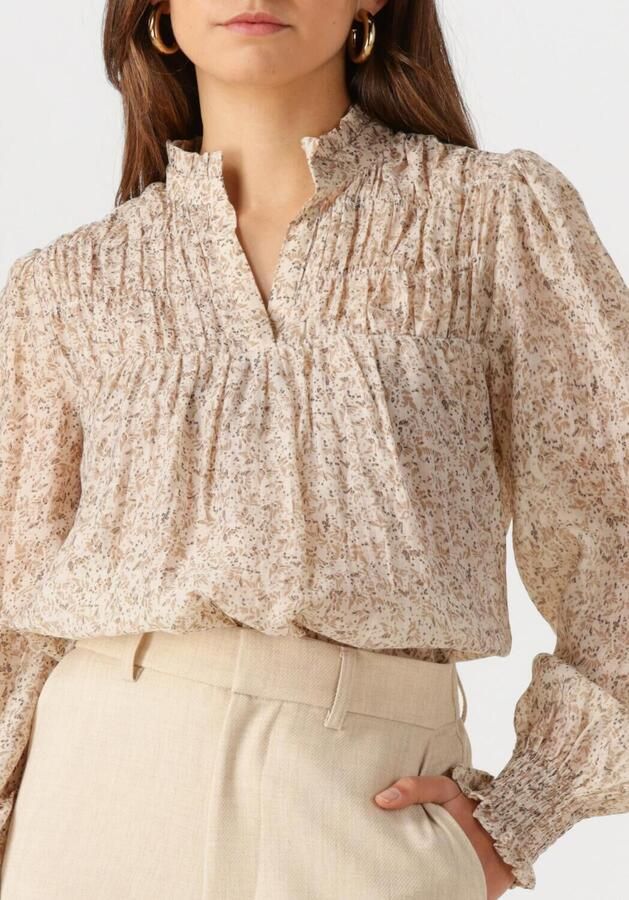 NEO NOIR Dames Blouses Selfina Graphic Flower Blouse Ecru - Foto 2