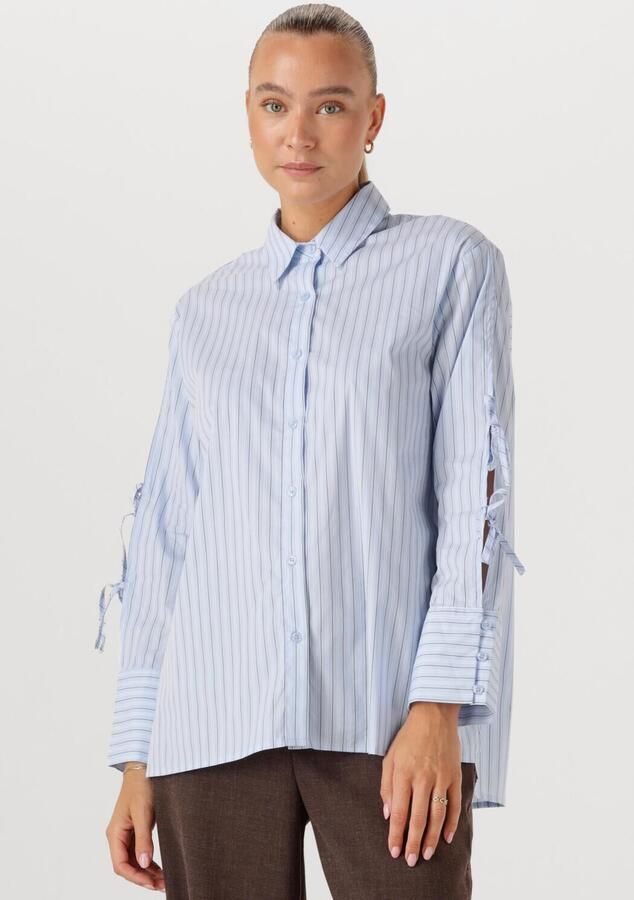 NEO NOIR Dames Blouses Selini Multi Stripe Shirt Lichtblauw - Foto 4