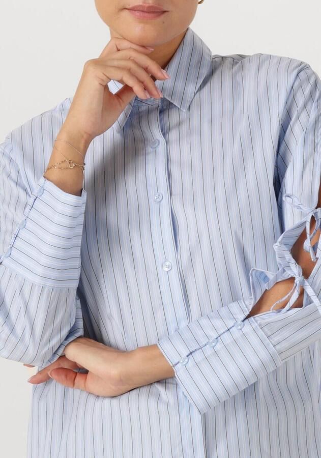 NEO NOIR Dames Blouses Selini Multi Stripe Shirt Lichtblauw - Foto 2