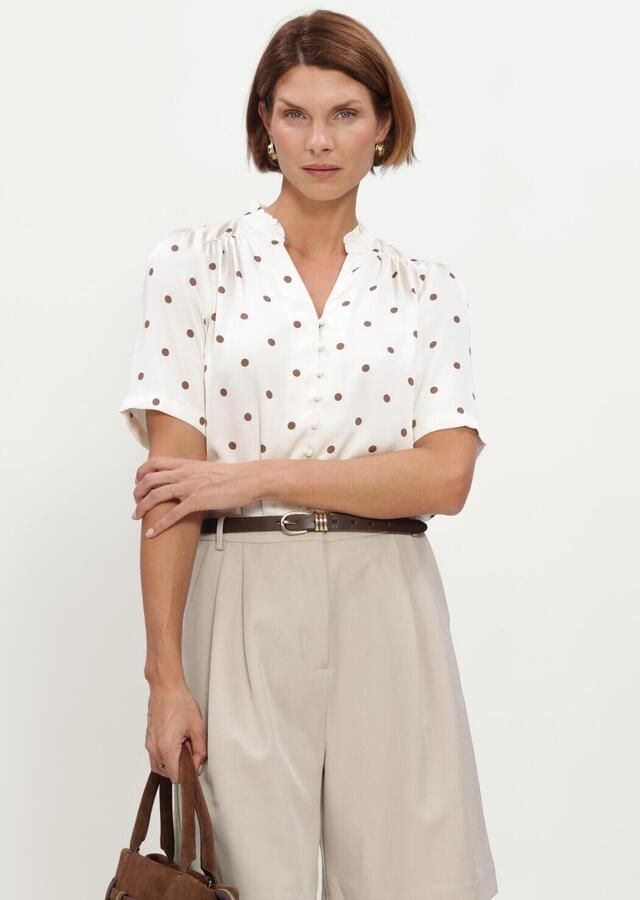 NEO NOIR Dames Blouses Torana Dotted Blouse Gebroken Wit