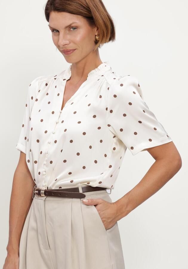 NEO NOIR Dames Blouses Torana Dotted Blouse Gebroken Wit - Foto 4