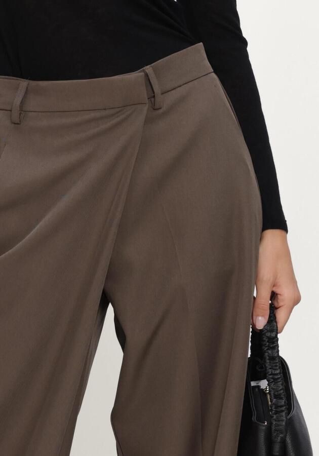 NEO NOIR Dames Broeken Calina Structure Wrap Pants Taupe - Foto 3