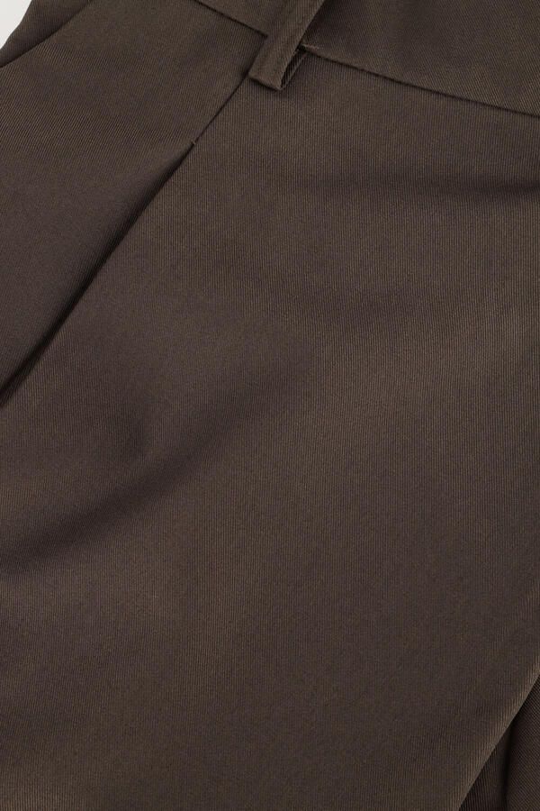 NEO NOIR Dames Broeken Calina Structure Wrap Pants Taupe - Foto 4