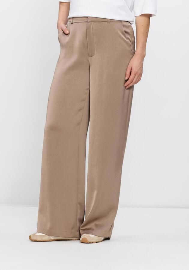 NEO NOIR Dames Broeken Emmett Heavy Sateen Pants Taupe