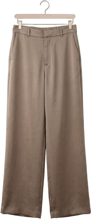 NEO NOIR Dames Broeken Emmett Heavy Sateen Pants Taupe - Foto 4