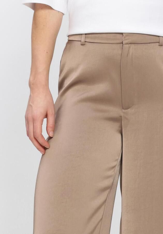 NEO NOIR Dames Broeken Emmett Heavy Sateen Pants Taupe - Foto 3