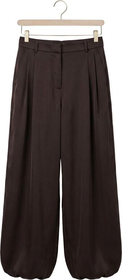 NEO NOIR Dames Broeken Fayla Drapy Satin Balloon Bruin - Foto 4