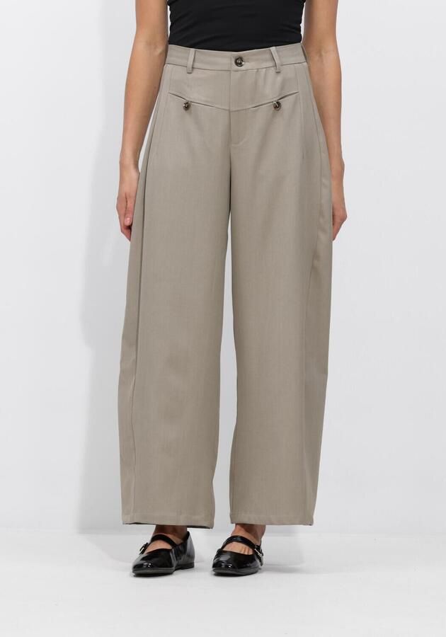NEO NOIR Dames Broeken Massie Structure Pants Taupe