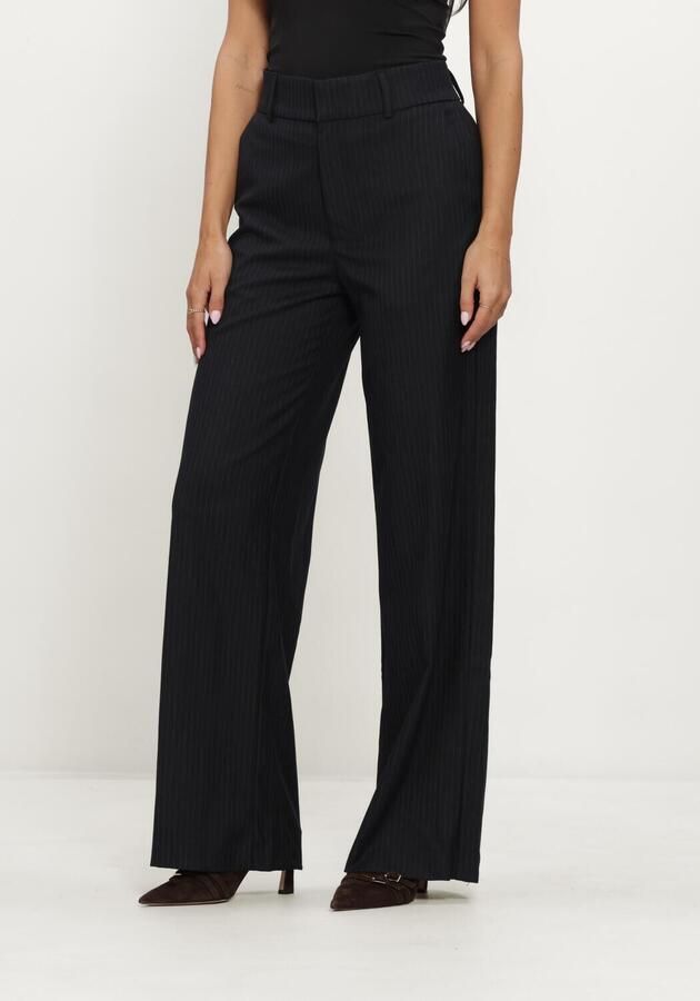 NEO NOIR Dames Broeken Nathalie Slim Pinstripe Pants Zwart