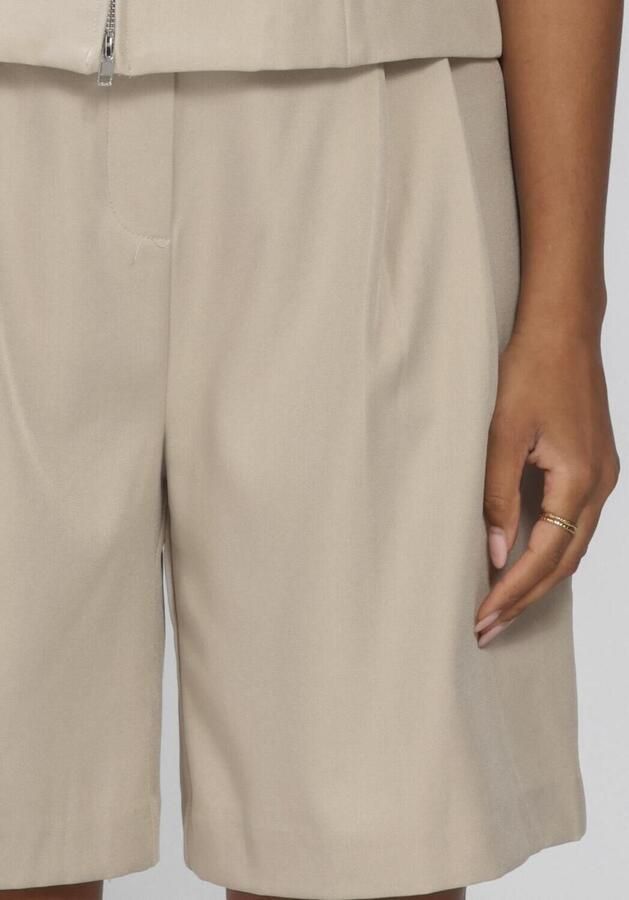 NEO NOIR Dames Broeken Nika Structure Shorts Beige - Foto 3