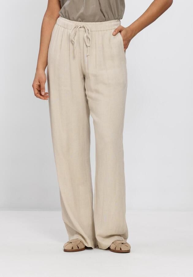 NEO NOIR Dames Broeken Sonar Drapy Linen Pants Zand