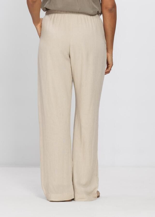NEO NOIR Dames Broeken Sonar Drapy Linen Pants Zand - Foto 2