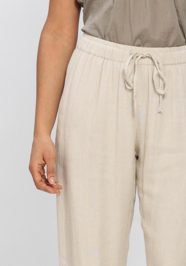 NEO NOIR Dames Broeken Sonar Drapy Linen Pants Zand - Foto 3