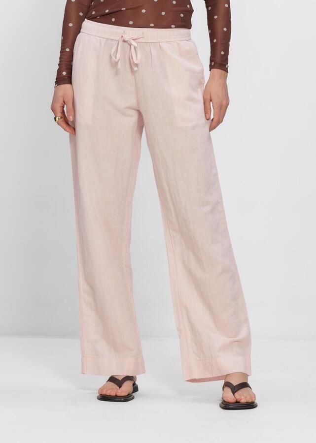 NEO NOIR Dames Broeken Sonar Linen Pant Lichtroze