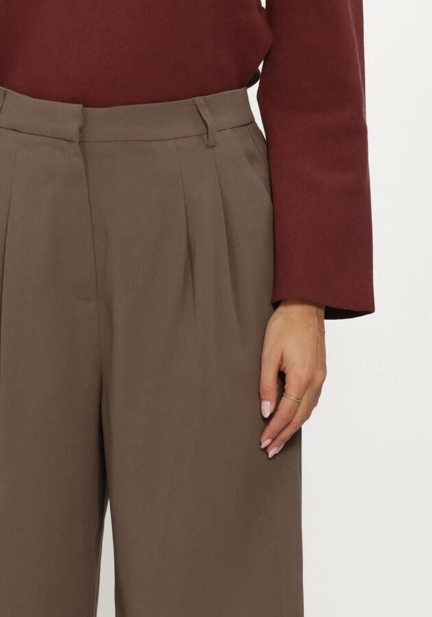 NEO NOIR Dames Broeken Zoba Crepe Pants Khaki - Foto 4