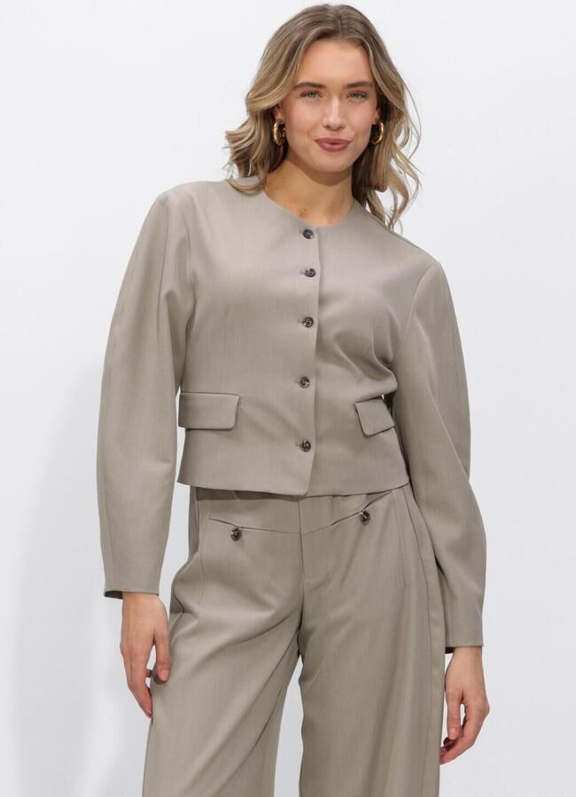 NEO NOIR Dames Jassen Aranti Structure Curve Jacket Zand