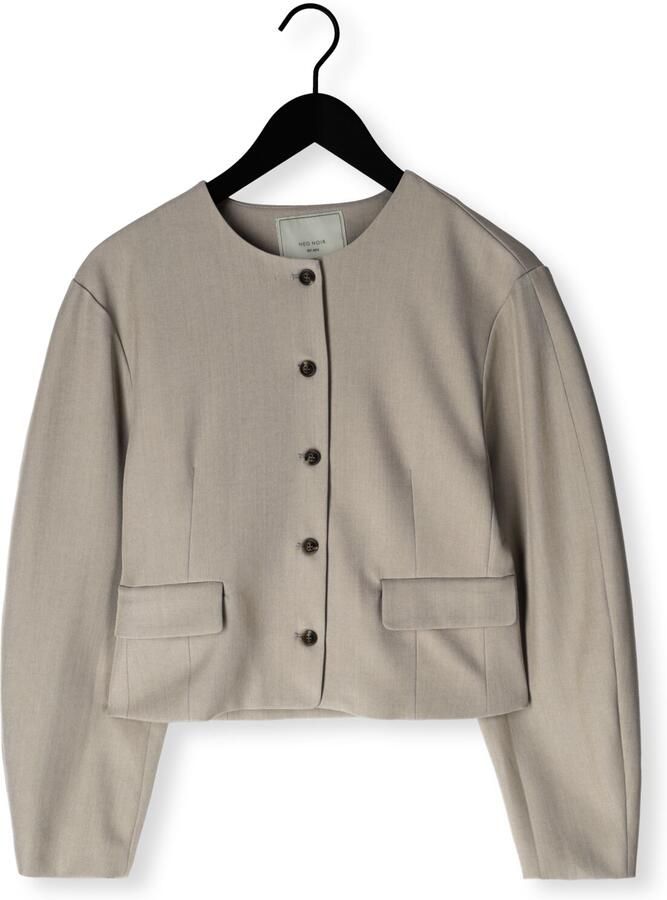 NEO NOIR Dames Jassen Aranti Structure Curve Jacket Zand - Foto 2