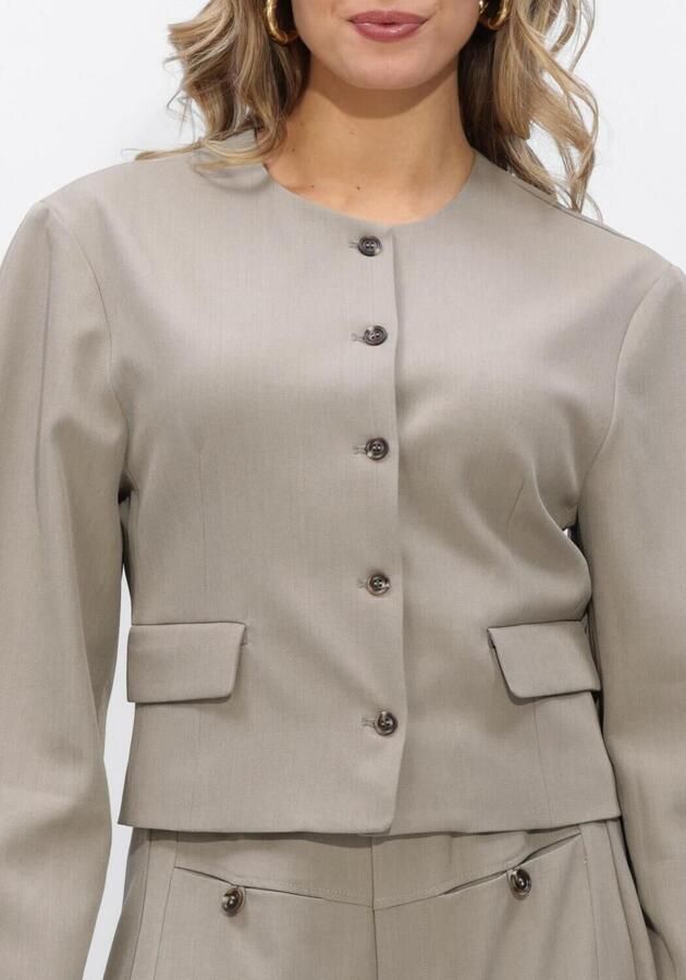 NEO NOIR Dames Jassen Aranti Structure Curve Jacket Zand - Foto 4