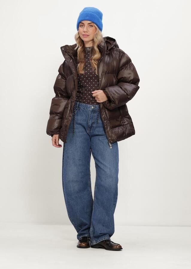 NEO NOIR Dames Jassen Clotilde Shiny Puffer Jacket Bruin - Foto 2