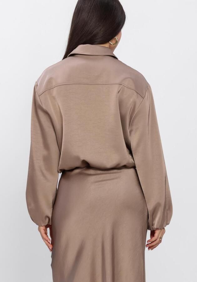NEO NOIR Dames Jassen Denielle Heavy Sateen Jacket Taupe - Foto 4