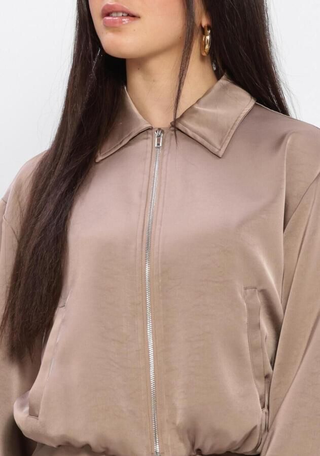 NEO NOIR Dames Jassen Denielle Heavy Sateen Jacket Taupe - Foto 3