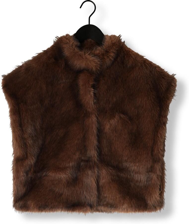NEO NOIR Dames Jassen Kevini Faux Fur Vest Bruin