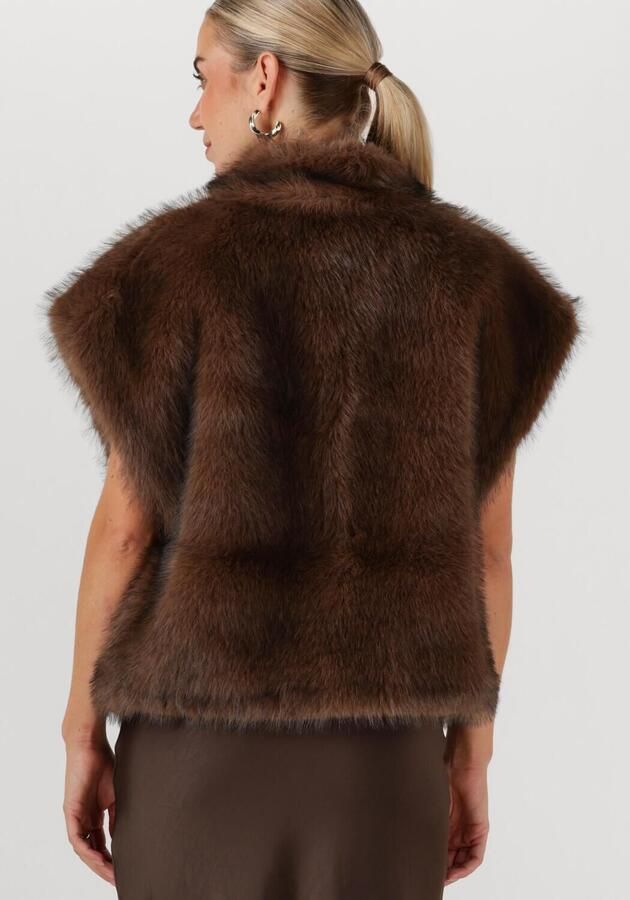 NEO NOIR Dames Jassen Kevini Faux Fur Vest Bruin - Foto 2