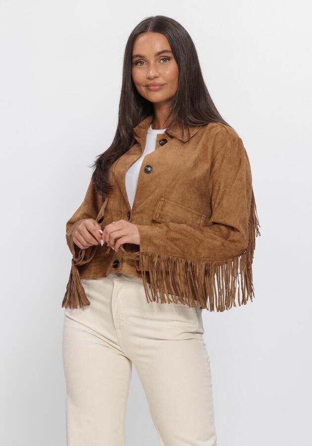 NEO NOIR Dames Jassen Lauron Faux Suede Jacket Camel