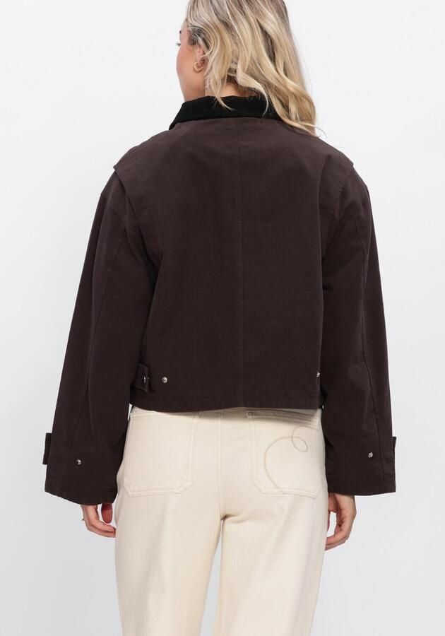 NEO NOIR Dames Jassen Rivera Canvas Boxy Jacket Bruin - Foto 3