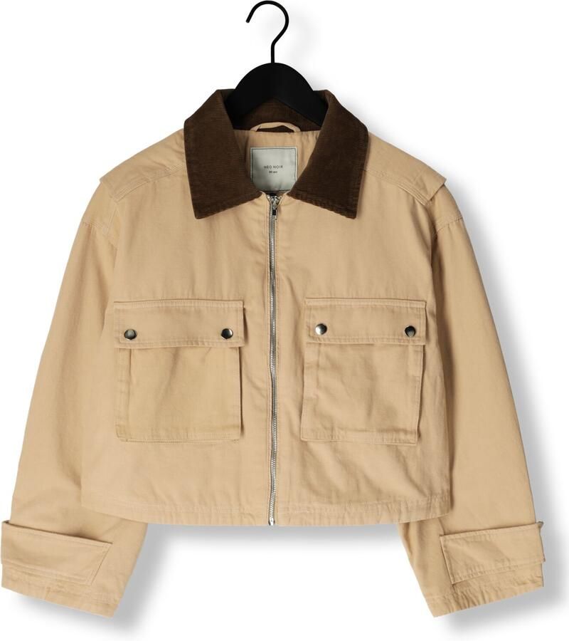 NEO NOIR Dames Jassen Rivera Canvas Boxy Jacket Camel