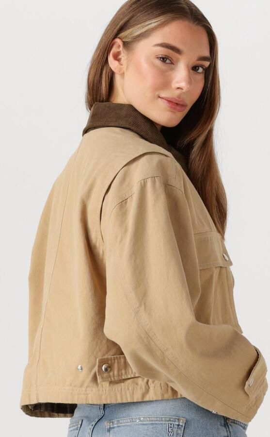 NEO NOIR Dames Jassen Rivera Canvas Boxy Jacket Camel - Foto 3