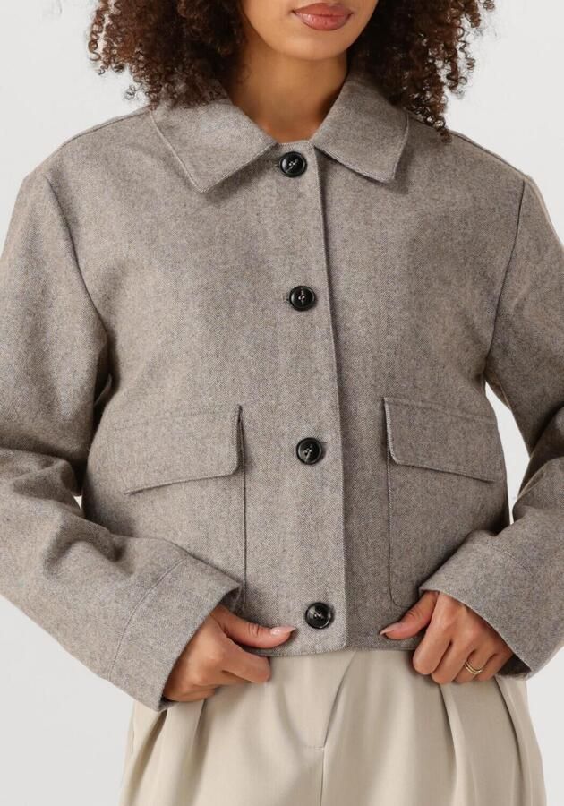 NEO NOIR Dames Jassen Romana Herringbone Jacket Taupe - Foto 2