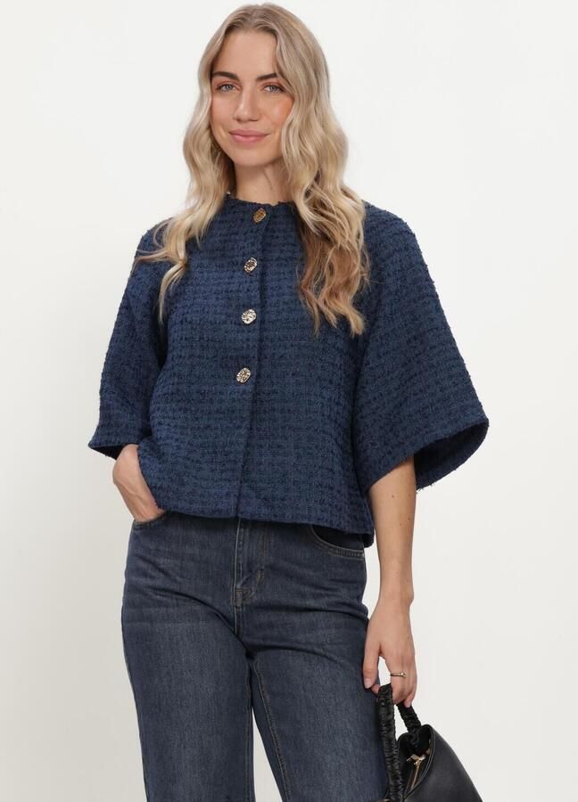 NEO NOIR Dames Jassen Rosella Boucle Mini Jacket Donkerblauw
