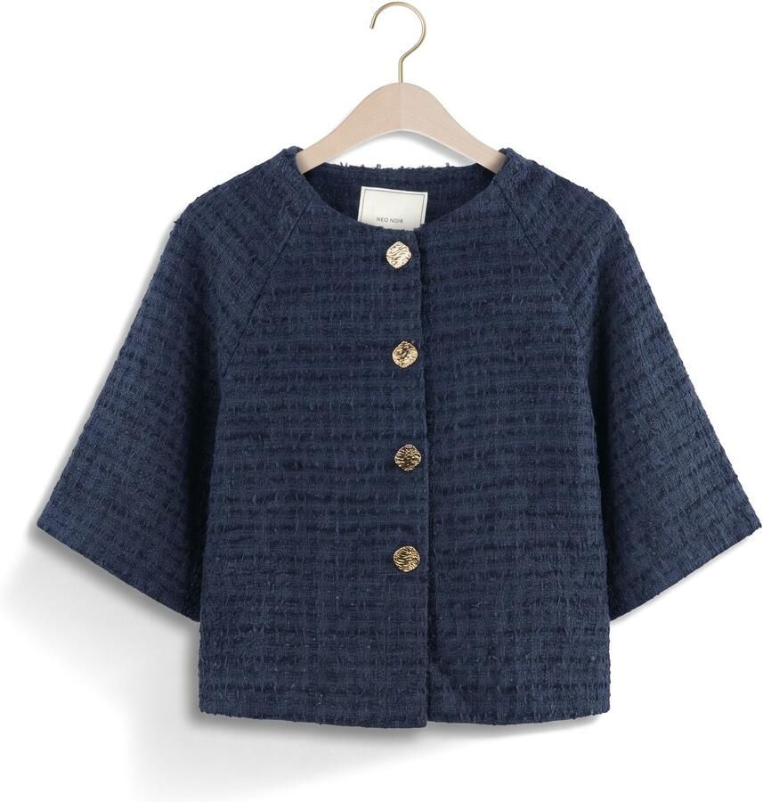 NEO NOIR Dames Jassen Rosella Boucle Mini Jacket Donkerblauw - Foto 2