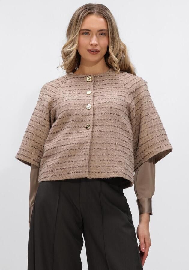 NEO NOIR Dames Jassen Rosella Boucle Mini Jacket Zand