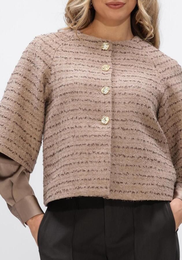 NEO NOIR Dames Jassen Rosella Boucle Mini Jacket Zand - Foto 4