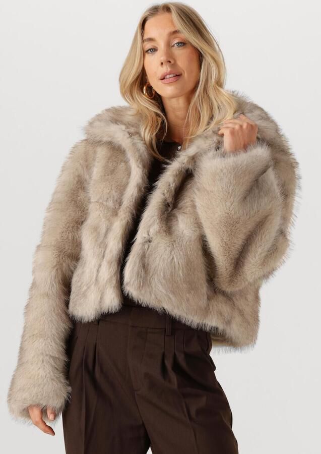 NEO NOIR Dames Jassen Steff Faux Fur Jacket Beige - Foto 4